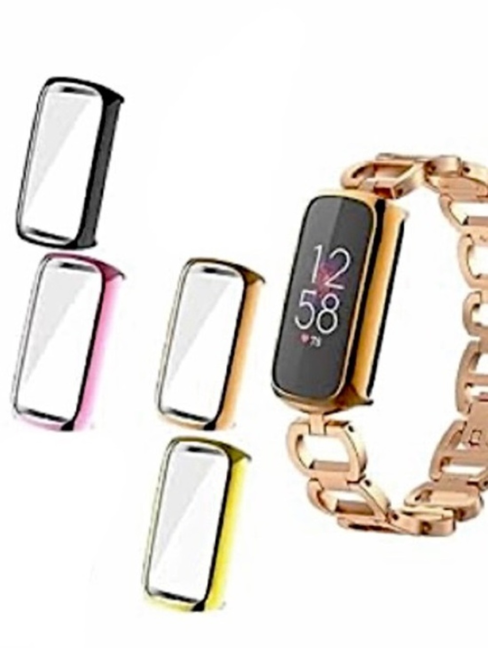 5 for $25! 4 Pack! Screen Protector Cases Compatible w/ Fitbit Luxe Smartwatch!
